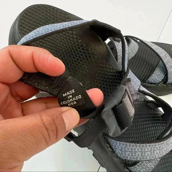 Chaco Womens Vibram sole Made In USA Size 10 Strappy Toe-Post Sport Sandals Blue - Picture 6 of 7
